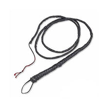 Load image into Gallery viewer, LoveSex S&amp;m Faux Leather Long Rope Bull Tails Flogger Whip Sex Role Play Kit Adult Alternative Handle Toys Black 6ft
