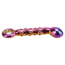 Load image into Gallery viewer, NOPNOG Crystal Glass Dildo, Colorful Anal Dildo, with Pull Ring, 6.89 Inch Long
