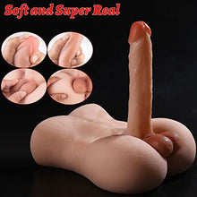 Load image into Gallery viewer, 6.2lb Torso Male Sex Doll with Flexible Dildo Realistic Sex Huge Cock, Men Sex Dolls for Women Tight Anal Hole 8in Dildo for Female Masturbation, Unisex Masturbator Sex Toy for Women Gay Couple Men
