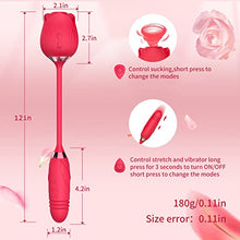 Load image into Gallery viewer, Rose Toy Vibrator for Woman,Clitoral Stimulator Licking Thrusting G Spot Dildo Vibrator with 10 Modes,Rose Adult Sex Toys Games,Vaginal Anal Nipple Toys -2
