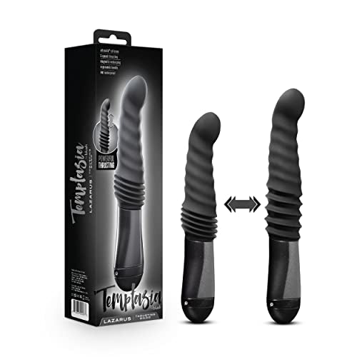 Blush Temptasia Lazarus Thrusting Silicone Dildo - for G Spot, P Spot Stimulation - Soft Puria Silicone - UltraSilk Smooth - 3 Powerful Speed Settings - Long Ergonomic Handle - Rechargeable Sex Toy