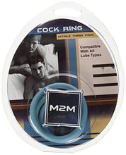 Load image into Gallery viewer, M2m Cock Ring, Nitrile, 3 Piece Set, Sky Blue
