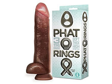 Load image into Gallery viewer, Sexy Gift Set of Blackout 13 Inch Realistic Cock Dildo Brown and Icon Brands Phat Rings Smoke 2, Chunky Cock Rings

