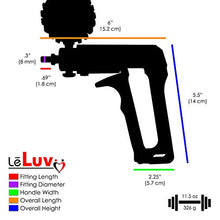 Load image into Gallery viewer, LeLuv Maxi and Protected Gauge Red Penis Pump for Men Bundle with 4 Sizes of Constriction Rings 12 inch Length x 3.25 inch Cylinder Diameter
