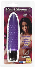 Load image into Gallery viewer, Golden Triangle Pearl Shines Waterproof Massager, 5&quot;, Bumpy, Lavender
