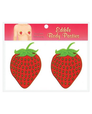 Gift Set of Edible Body Pasties, Strawberry and one Screaming O Ultimate Disposable Vibrating Ring