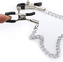 Load image into Gallery viewer, Nipple Clamps Non Piercing Stainless Steel Adjustable with Chain Nipple Clips for Women Men Nipple Jewelry
