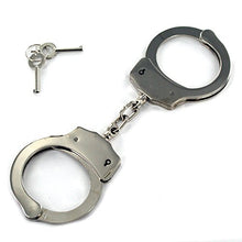 Load image into Gallery viewer, Ace Martial Arts Supply Double Locking Steel Police Handcuffs, Silver
