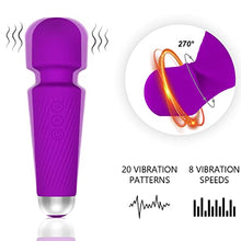 Load image into Gallery viewer, Personal Body Vibrator, Sexy Toy for Women with 20 Vibration Patterns, G-spot, Anal, Whisper Quiet, Waterproof, Handheld, Cordless Neck Shoulder Back Massage Stick,Purple(6 * 1.5 INCH)
