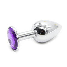 Load image into Gallery viewer, SGirl Metal-Plated Jeweled Anal Plug Butt Kit Couple Sex Pleasure Adult Games Toy (Purple)
