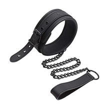 Load image into Gallery viewer, Amosfun Leather Leash Choker Neck Bondage Bed Sexy Harness Restraints for Couples Lovers Black
