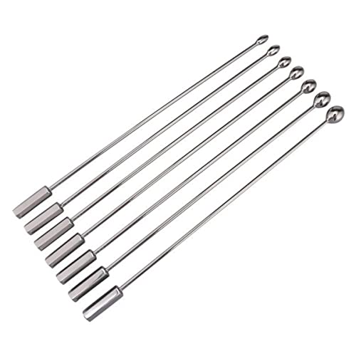 Stainless Steel Urethral Catheter Penis Urethra Stimulator Dilator Urethral Rod Sex Toys Male Penis Plugs Masturbator Adult Sex (A Set of 7 pcs)