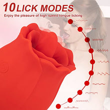 Load image into Gallery viewer, Rose Sex Stimulator for Women, Rose Toy with 10 Thrusting &amp; Vibration Modes, Rose Toy Vibrator for Women with Thrusting Dildo, Sex Toys with Clitoral Tongue, Gift of Roses
