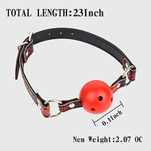 Load image into Gallery viewer, LANWAN Horse Riding Whip Faux Leather Flogger Men Women Toys (Red Ball Gag)
