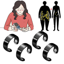 Load image into Gallery viewer, 4PCS Health Go Blood Sugar Regulator Ring, HealthGo Blood Sugar Regulator Ring (Black)
