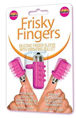 Frisky Fingers Vibrating Bullet in Textured Silicone Fingertip Sleeve