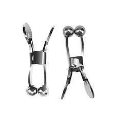 Load image into Gallery viewer, 1 Pair Stainless Steel Nipple Clamps, Nipple Clamps Adjustable Nipple Clips, Nipple Rings Non Piercing, Nipple Toys for Own Use or Flirting with Your Couple (Silver)
