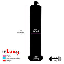 Load image into Gallery viewer, LeLuv Ultima Men&#39;s Vacuum Enhancement Pump Black with Gauge Handle 9 x 2.25 inch Diameter Wide Flange Untapered Cylinder
