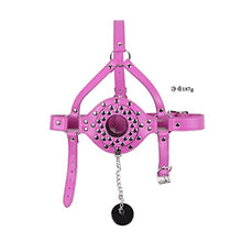 Load image into Gallery viewer, IXOUP Head Harness BDSM Sex Toys for Couples Bondage Restraint Accessories Adult O Ring Mouth Gag with PU Leather (Color : G)
