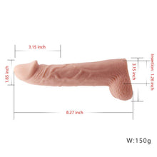 Load image into Gallery viewer, [Waller PAA] Cock Sleeve Penis Girth Extension Extender Realistic Enlarger Sex Toys Men 1.0 Count
