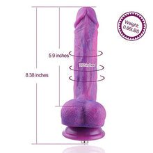 Load image into Gallery viewer, Hismith 8.38&quot; Silicone Dildo -Mixed Color and Slim Cock - Removable KlicLok System - Fantasy Series
