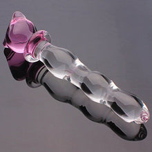 Load image into Gallery viewer, Crystal Glass Pleasure Wand Dildo Penis - AKStore - Bear/Cat, Pink
