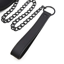 Load image into Gallery viewer, Amosfun Leather Leash Choker Neck Bondage Bed Sexy Harness Restraints for Couples Lovers Black
