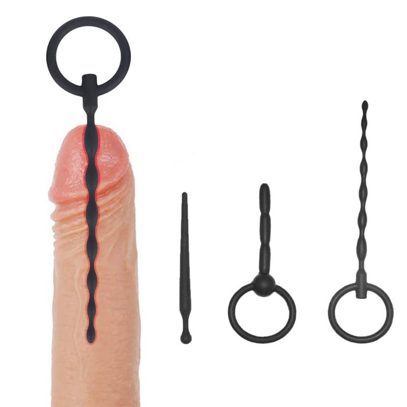 Interesting and Durable 3-Piece Watertight and Silicone Male Urethral Plug Kit for Men