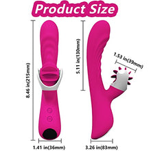 Load image into Gallery viewer, Rabbit Vibrator, Waterproof Dildo Vibrator with 9 G Spot Powerful Vibrations Modes, 6 Clitorals Licking Modes, Adult Sex Toy for Women Pleasure &amp; Couples
