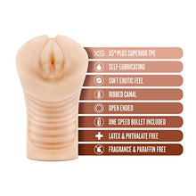 Load image into Gallery viewer, M Elite by Blush - Soft and Wet Stroker Annabelle - 5.75&quot; Self Lubricating Ribbed Masturbator - Single Speed Vibrating Bullet Included - Open Ended - Incredibly Realistic Look &amp; Feel Sex Toy for Him
