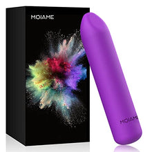 Load image into Gallery viewer, Small Bullet Vibrator for Women: Waterproof Mini Clit Vibrator with 10 Modes, Full Silicone Vibrating Finger Massager for G Spot Nipple, Female Rechargeable Lipstick Vibe Sex Toy, Purple
