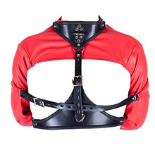 Load image into Gallery viewer, LSCZSLYH Open Chest Bondage Belt Neck Body Harness Fetish Restraint Straps Sex Games Hand Cuffs Armblinder Adult Product Toy for Women (Color : Red)
