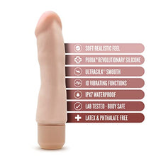 Load image into Gallery viewer, Dr. Skin - 7 Inch Silicone Vibrating Dildo - Flexible Shaft Flexishaft - 10 Powerful Vibration Functions - IPX7 Waterproof - Ultrasilk Satin Smooth - Realistic Vibrator Sex Toy for Him Her Couples
