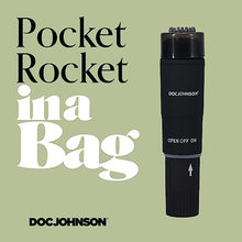 Load image into Gallery viewer, DOC JOHNSON  Pocket Rocket In A Bag Collection, Mini Adult Vibrating Massager, Compact Quiet Motor, Discreet, Pleasure on the Go, Total Length: 4 in. and Width/Diameter: 1 in. (Black)
