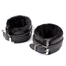 Load image into Gallery viewer, LoveSex Bondage Sturdy Heavy Duty Plush Leather Bracelet Wrist Belt Cuffs &amp; Clip Chain Sex Tools Bondage Foot-cuffs Pink
