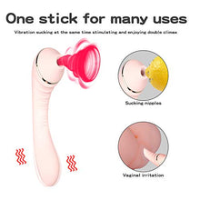 Load image into Gallery viewer, Toy Rose for Women Clitorals Sucking Toys Dual Motor Heating Cordless Quiet Vibrator Thrusting Soft Nipple Sucker Tongue Waterproof Pleasure Wand Clitoral G spot Silicone Swing
