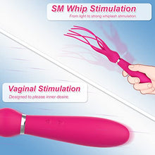 Load image into Gallery viewer, G-spot Dildo Clitoral Vibrator, Adorime 2 in 1 BDSM Flogger for Women Octopus Adult Games Whip Teasing Massager with 9 Vibration Modes, Vaginal Anal Stimulator for Couple Sex Role Play
