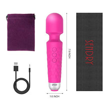 Load image into Gallery viewer, Female Vibrator, G-Spot &amp; Sex Toy, 20 Modes &amp; 8 Speeds Wand Massager, Quiet, Waterproof, USB Rechargeable Vibrator, Hand-Held Cordless Sex Toys Vibrator for Her Pleasure, Female Adult Toy - Rose
