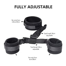 Load image into Gallery viewer, Bondage Restraint Kit with Blindfold Neck to Wrist Sex Posture Handcuffs Collar Accessories Tied Up for Women for Men Kinky Play Bed Restraint Sexy Straps Women&#39;s Hoodies
