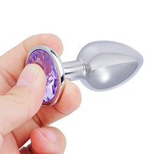 Load image into Gallery viewer, Hmxpls Small Anal Plug, Anal Toy Plug Beginner, Personal Sex Massager, Stainless Steel Butt Plug for Women Men Couples Lover, LightPurlpe
