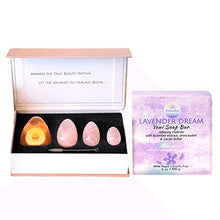 Load image into Gallery viewer, ExSoullent Yoni Eggs &amp; Soap Bundle - Rose Quartz Yoni Eggs Certified and Lavender Yoni Soap | Soothe. Rejuvenate. Heal
