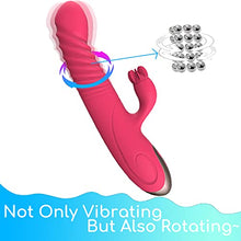 Load image into Gallery viewer, Personal Rechargeable Rabbit Vibrators for Women Vibrating Toys Pleasure Handheld Massager Electric Portable Massager 8+3 Speeds Vibrations Realistic Female Woman Gifts (Red)
