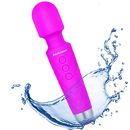 Massager for Women, 8 Powerful Speeds 20 Modes, Personal Rechargeable Massager, Handheld Waterproof Massager Therapy Back Neck Muscle Aches Sports Recovery, Quiet
