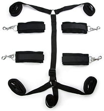 Load image into Gallery viewer, KISSHAKE Sex Bondage BDSM Restraints Sex Toys with Handcuffs, Under Mattress Bondage Straps Kit Wrist Ankle Restraints, Fetish Bed Spreader Restraint System, SM Sex Game Play for Couple
