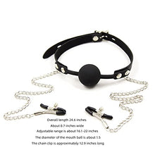 Load image into Gallery viewer, Color Solid Soft Ball Mouth Toy Lock and Pin Buckle with Chain Alternative Clip (Black, Lock)
