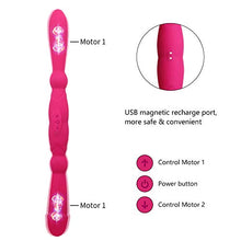 Load image into Gallery viewer, LEVETT Double Ended Dildos Vibrators16.5 Inch Dildo Adult Sex Toy G-Spot Clitoral Nipples Vaginal Stimulation and Anal Play-7 Adjustable Angles on Both Ends+8 Vibration Modes, Lesbian Couple Sex Toy
