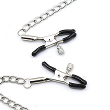 Load image into Gallery viewer, SM Bondage Under Bed Restraint Kit Sex Toy Leather Strap Plastic Mouth Ball Gag with Nipple Clamps Chain Nipple Clips Nipple Jewelry Nipple Toys Role Game Play
