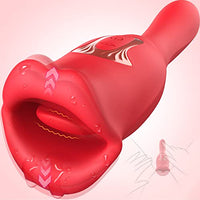 Adult Sex Toys Vibrator for Women with 10 French Kissing Modes & Vibration Patterns, Adult Toys Vibrators Rose Sex Toy, G Spot Adult Toy & Clitoral with Tongue, Dildo Adult Sex Toys & Games