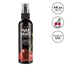 Load image into Gallery viewer, CalExotics F*ck Sauce Cherry Flavored Oral Play  Water Based Edible Oral Enhancer Spray - 4 fl oz
