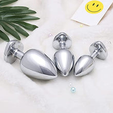 Load image into Gallery viewer, AKStore 3 Pcs Luxury Jewelry Design Fetish Heart Metal Anal Butt Plug(Green)
